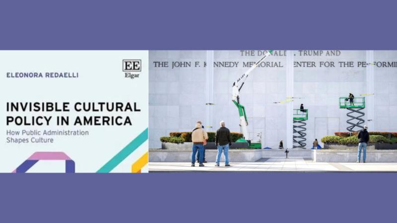 Two people looking at a sculpture