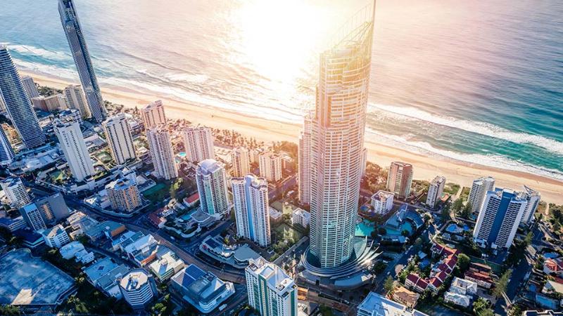 Aerial view of the Gold Coast