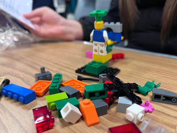 02. LEGO pieces being used to think creatively