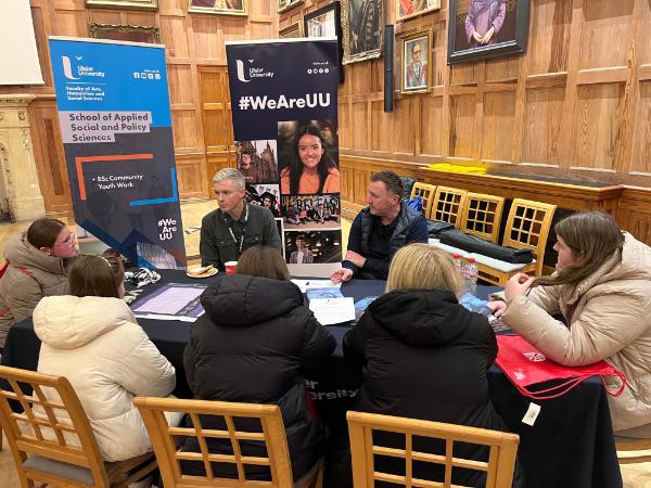12. Ulster University discussing courses and student life