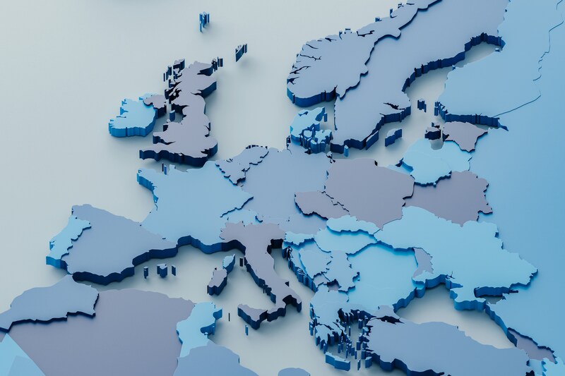 3d map of the European Union