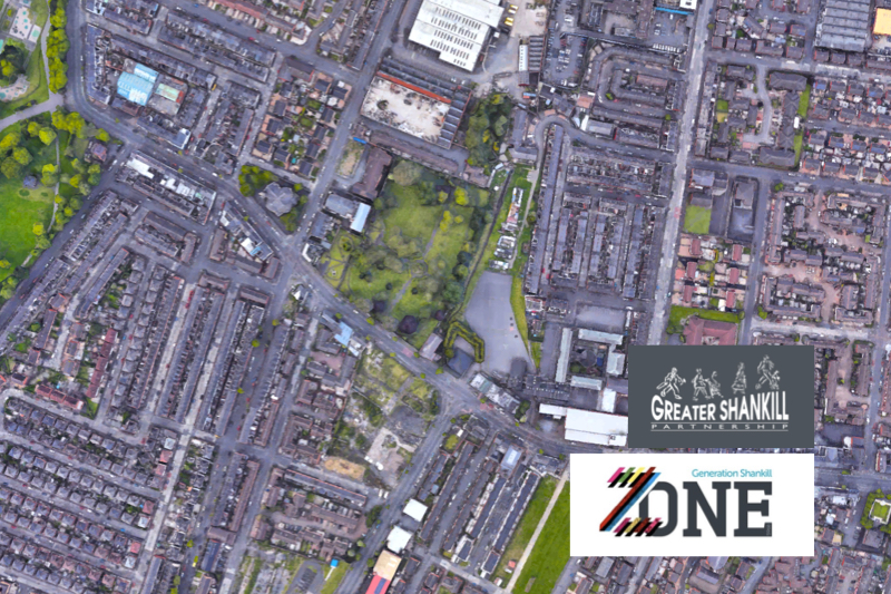 Aerial view of the Shankill area