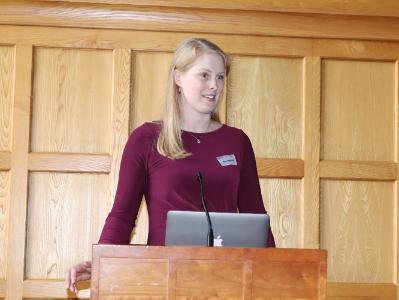 Dr Edel Hyland, SWAN Champion, School of Biological Sciences presenting at the Athena SWAN: All-Island Sharing of Best Practice Event on Friday 23 August 2019.