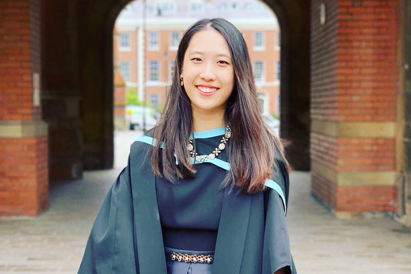 Yoke from Malaysia in her graduation gown
