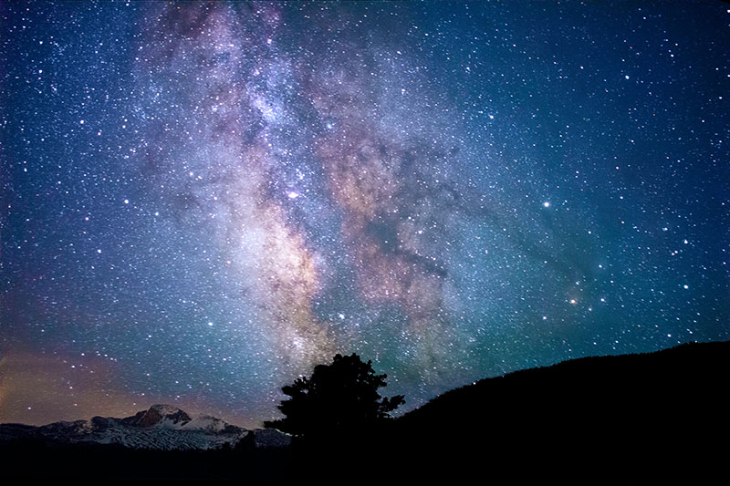 The sky at night