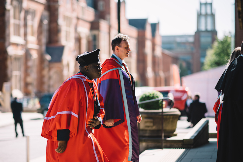 Doctoral robes at graduation