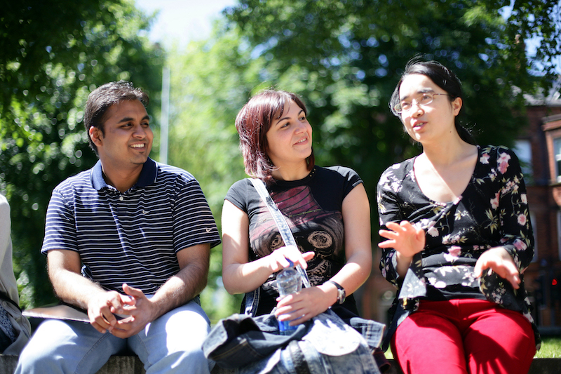 Students in the sun