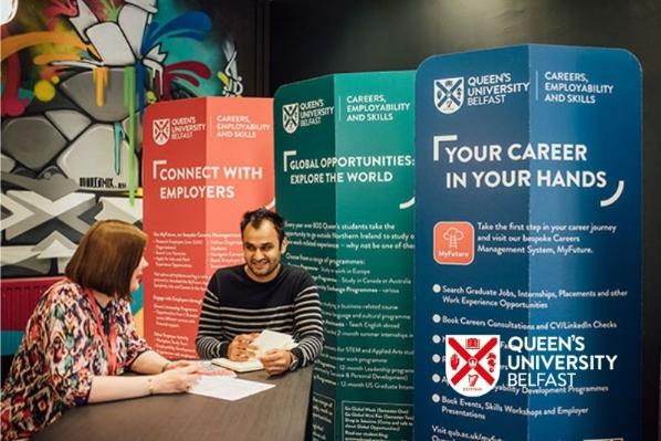A student meeting with careers service