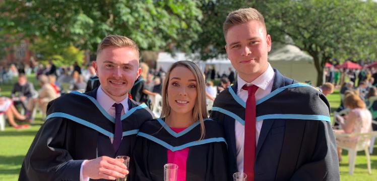 Emmet and friends on graduation day