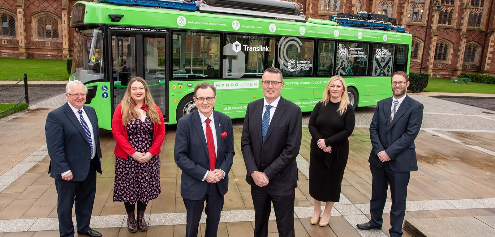 PVC and bus in front of Lanyon