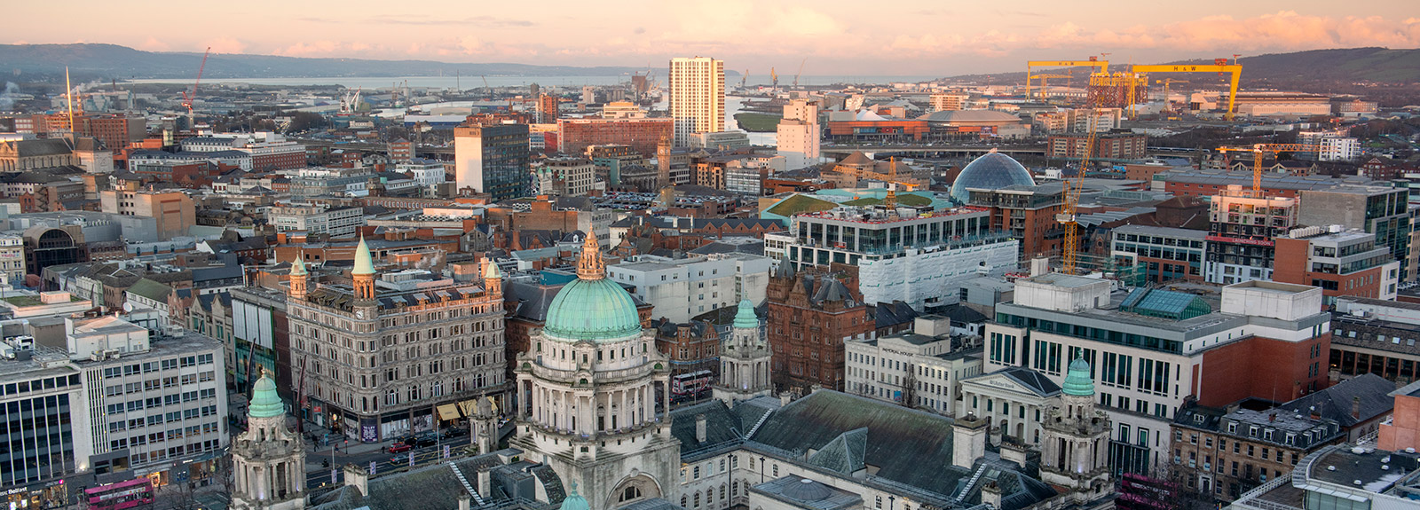 Belfast City Centre - aerial view