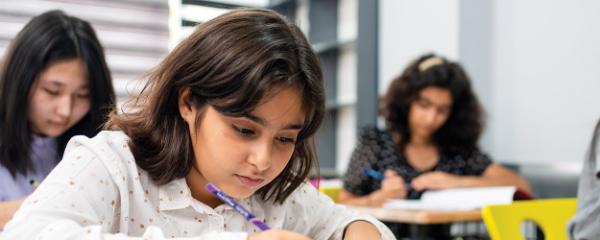 Young girl reading