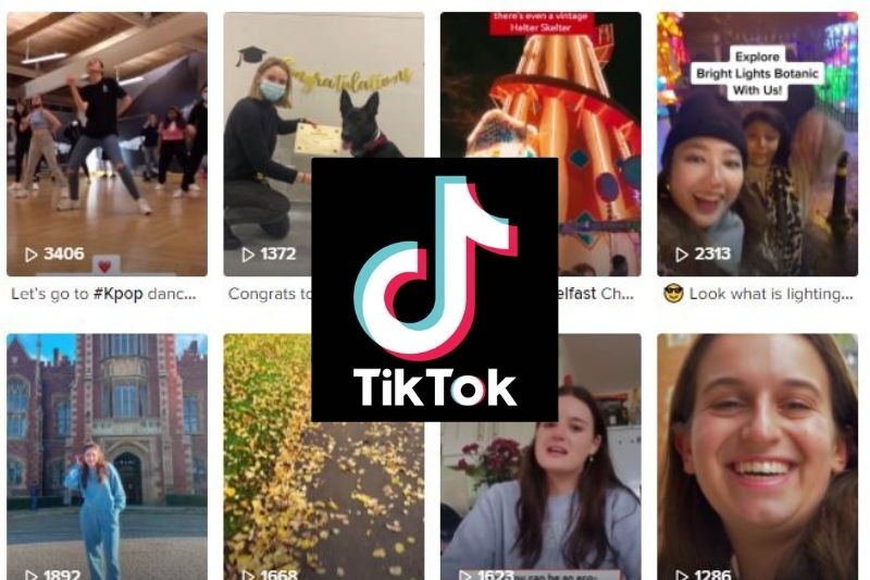 Tiktok logo and thumbnails