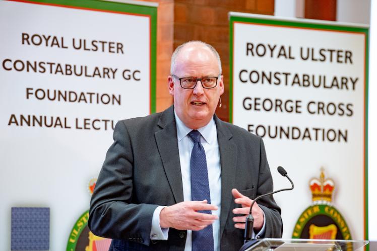 Sir George Hamilton gives the RUC GC Foundation lecture