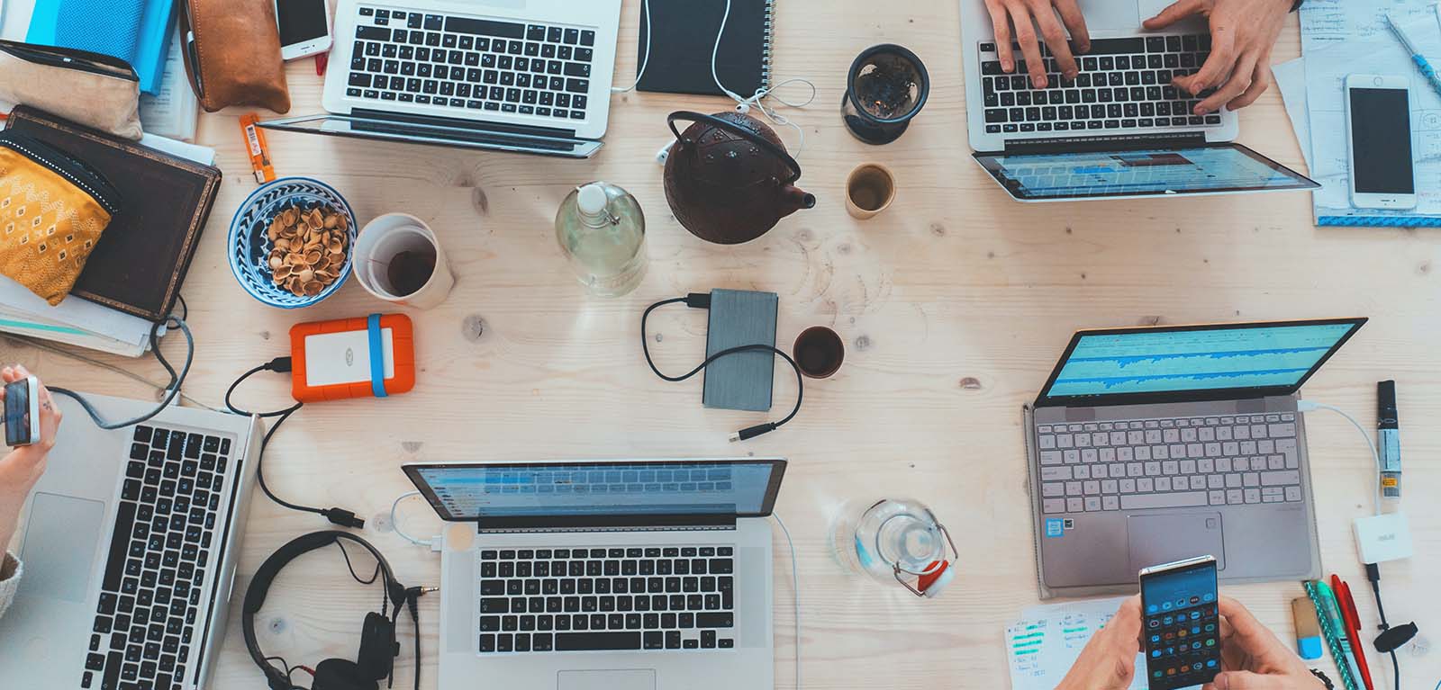 laptops on a table