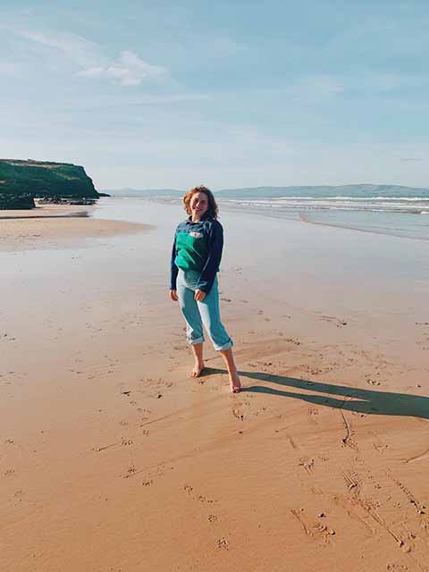 Tessa on Castlerock beach