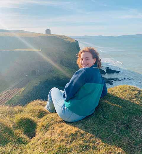 Tessa at Mussenden Temple