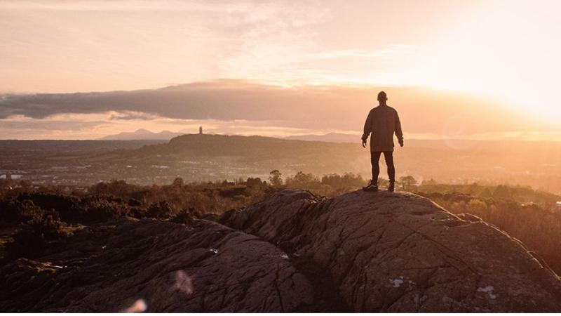 Person looking over Belfast