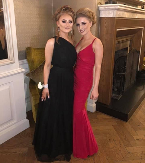 Georgia and her friend at the formal
