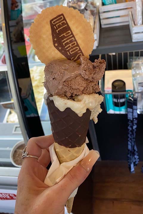Ice cream cone from Del Piero's