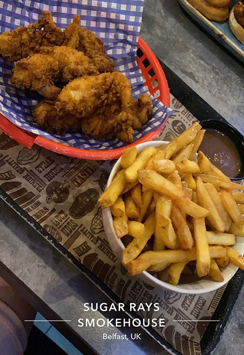 Chicken and chips from Sugar Rays