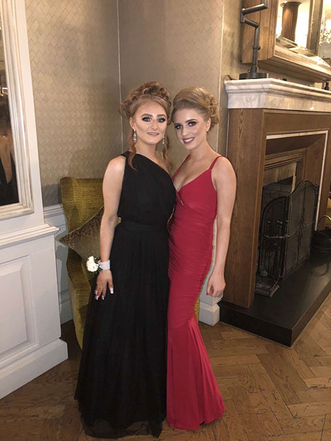 Claire and Georgia at the Management formal