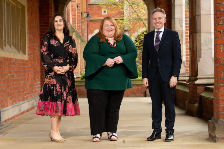 Dr Joanne Murphy, Naomi Long MLA and Ryan Feeney