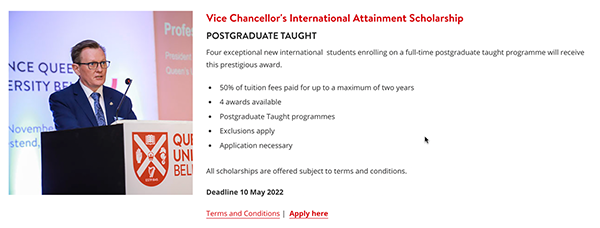 VC Attainment scholarship