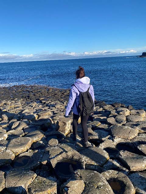 Ciara at The Giant's Causeway