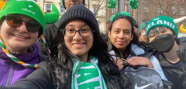 Darshana and friends at Paddys day parade