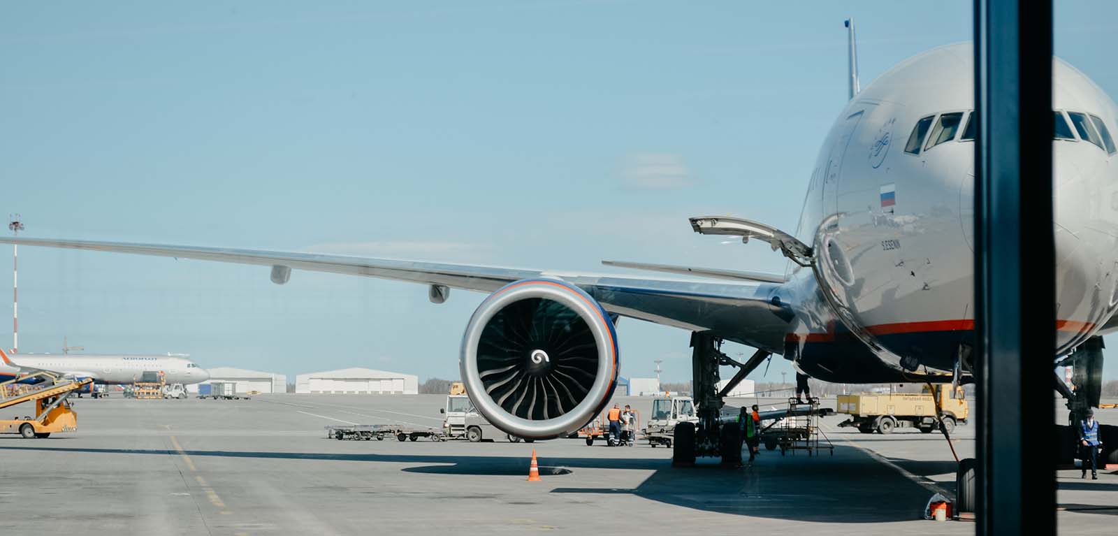 Plane at an airport