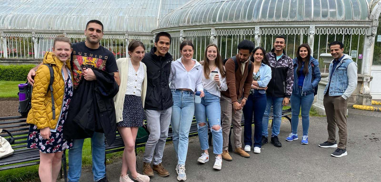 LASI Volunteers in front of the palm house