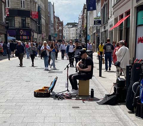 Busker in Dublin