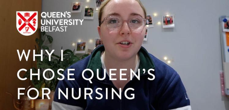 YouTube thumbnail featuring Olivia Watson- why I chose Queens for Nursing