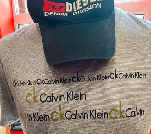 CK and Diesel branded items