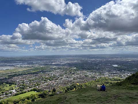 Magnificent view of Belfast from on high
