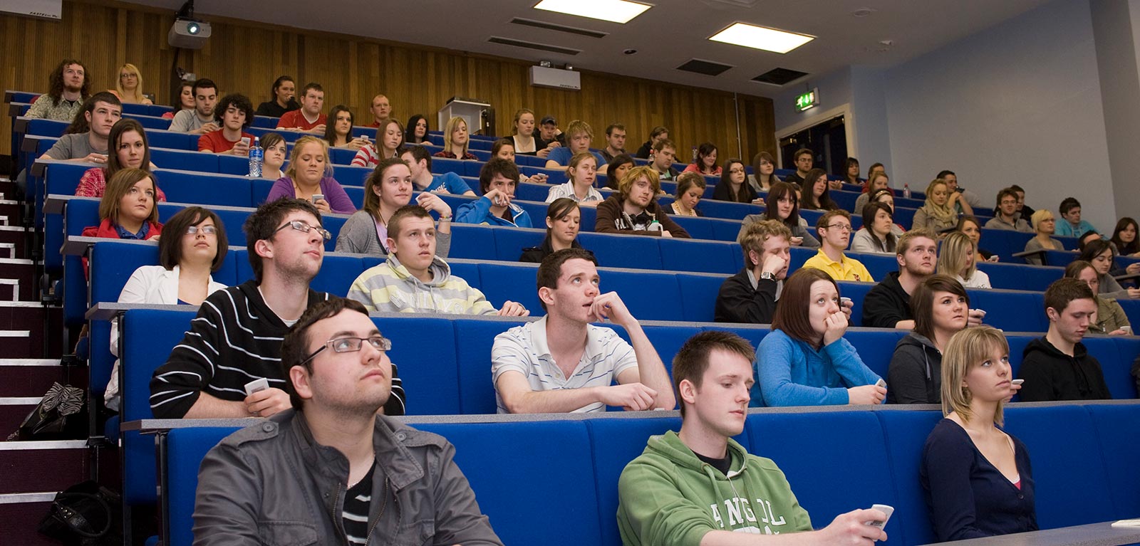Lecture theatre filled with students