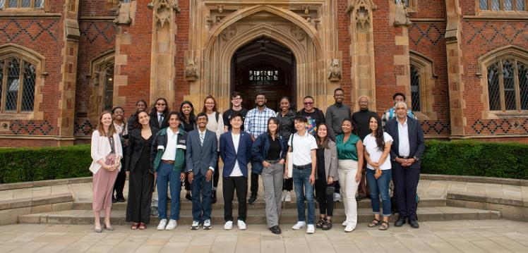 Frederick Douglass Fellows outside the Lanyon