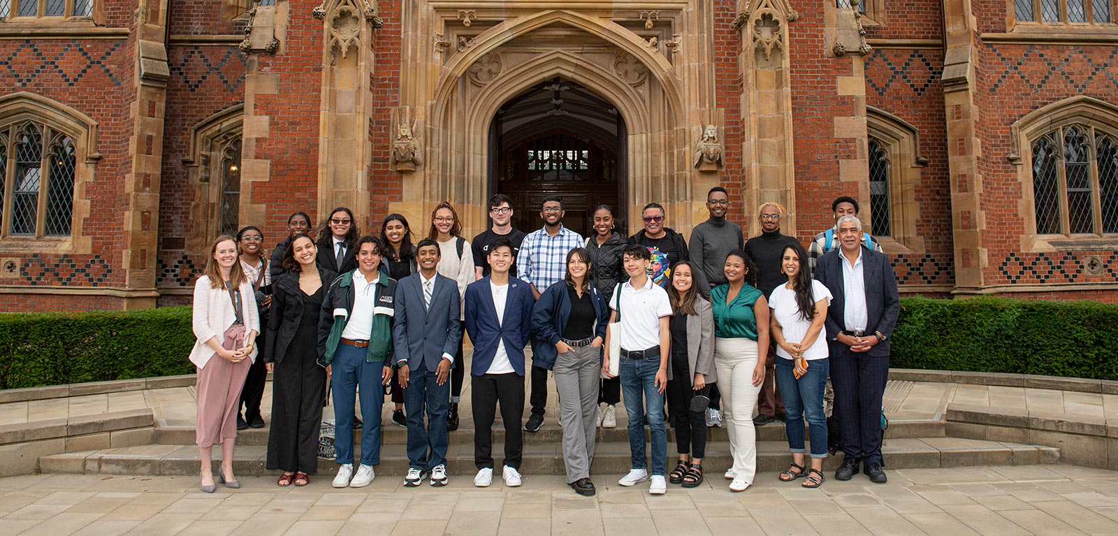 Frederick Douglass Fellows outside the Lanyon