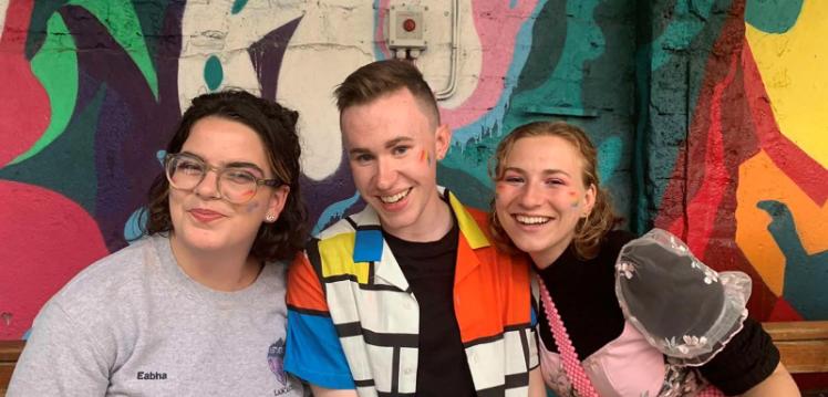 Patrick, Tessa and friend at Pride