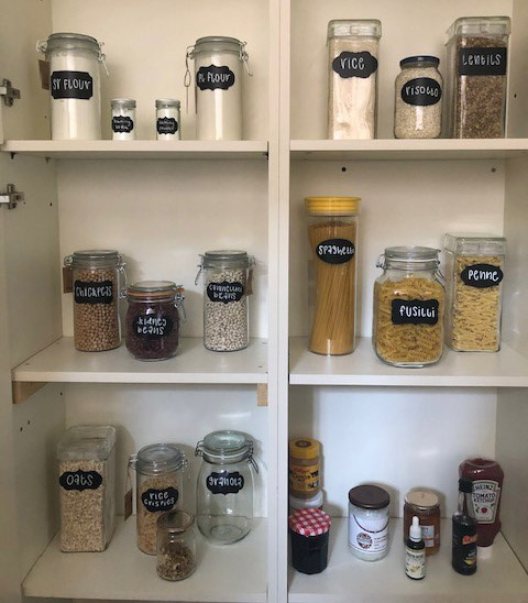 Kathryn's nicely organised spice cupboard