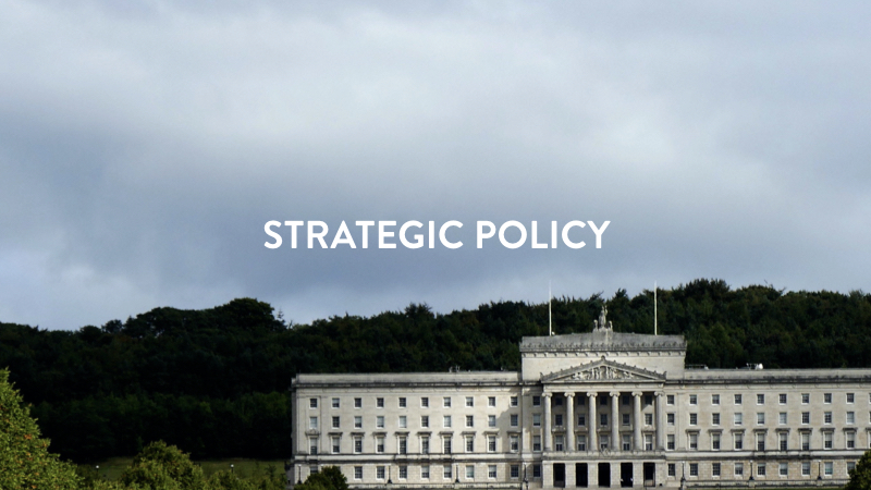 Strategic Policy: cloudy sky over Stormont