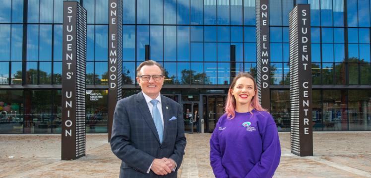 Professor Ian Greer and SU President Emma Murphy