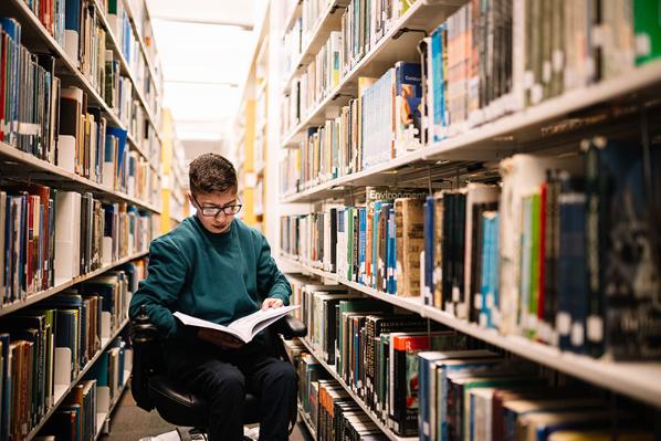 Roudy in the library