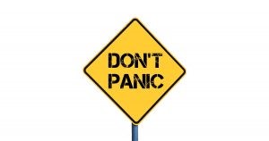 don't panic sign