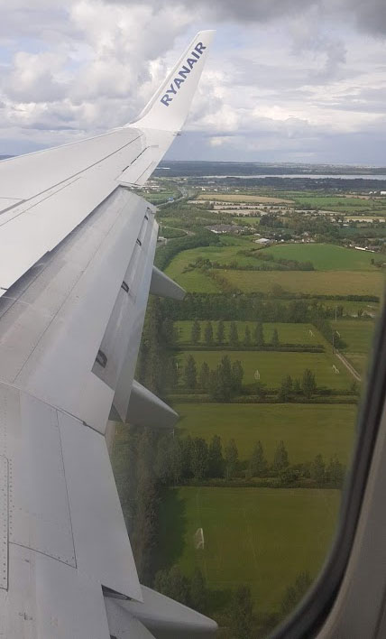 wing of an airplane in flight