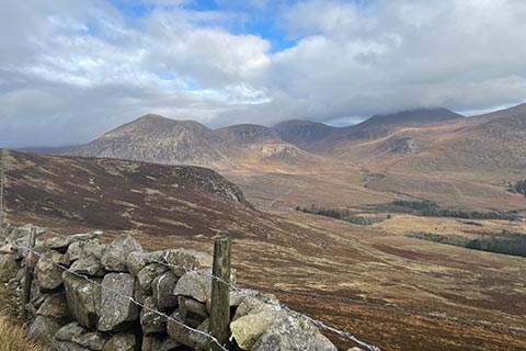 rock wall at the Mournes