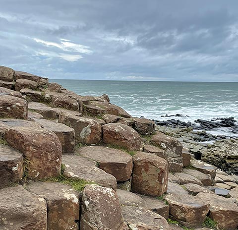 Characteristic hexagonal columns at the causeway