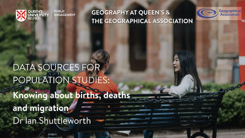 Geography talks 1: Ian Shuttleworth, population statistics