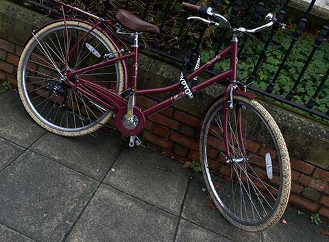 Bike chained at University Street